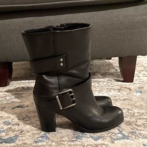 Ninewest Black leather boots size 8